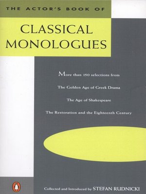 cover image of The Actor's Book of Classical Monologues